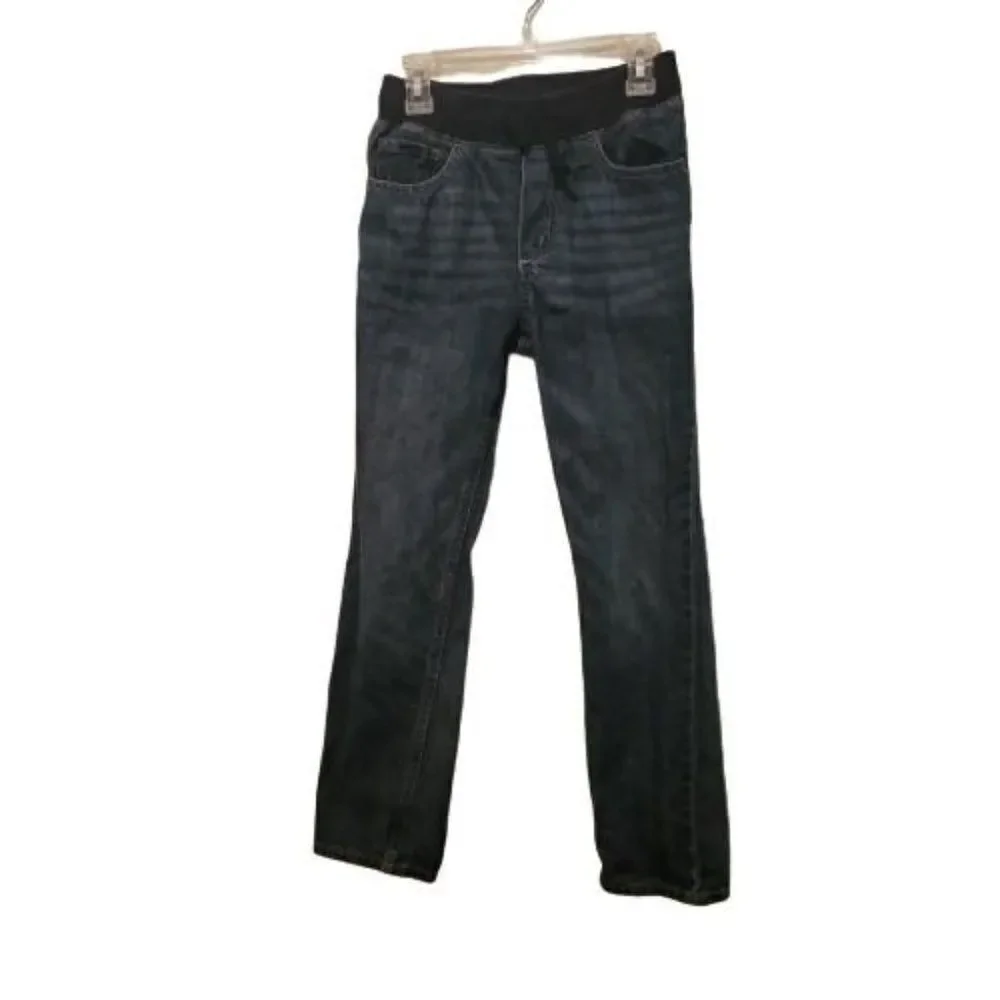 Gymboree Boys Blue High Rise Denim Pockets Drawstring Joggers Jeans Size 10